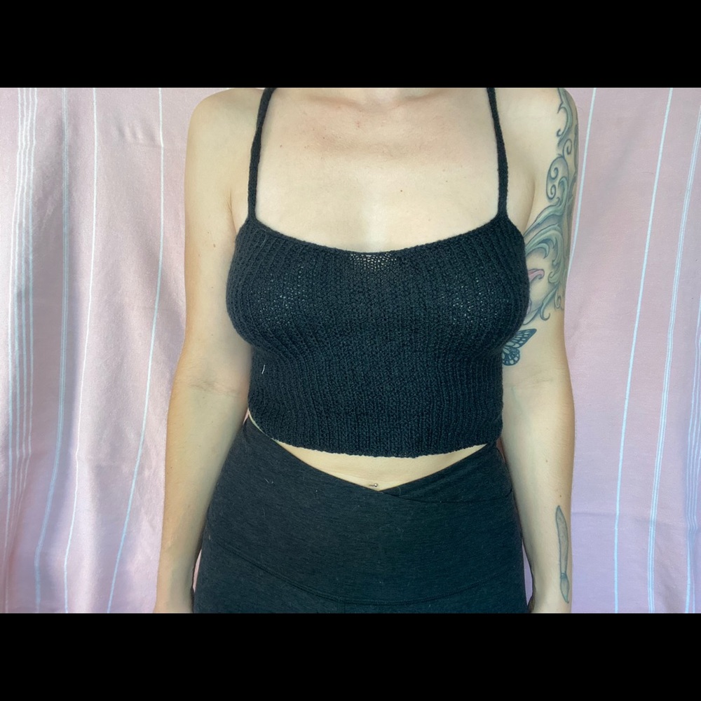 Hand knit crop top